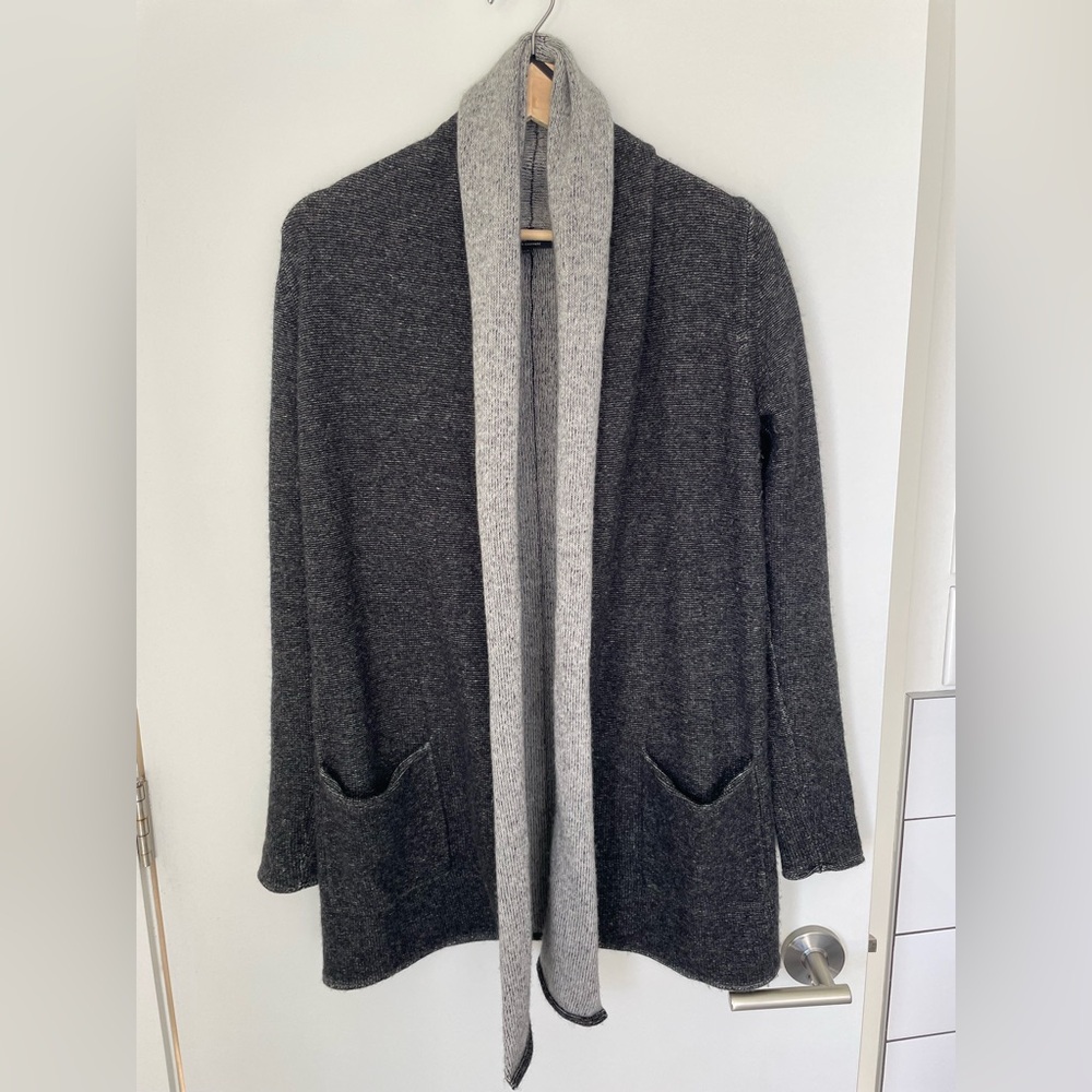 Babaton Gray Open-Front Cardigan